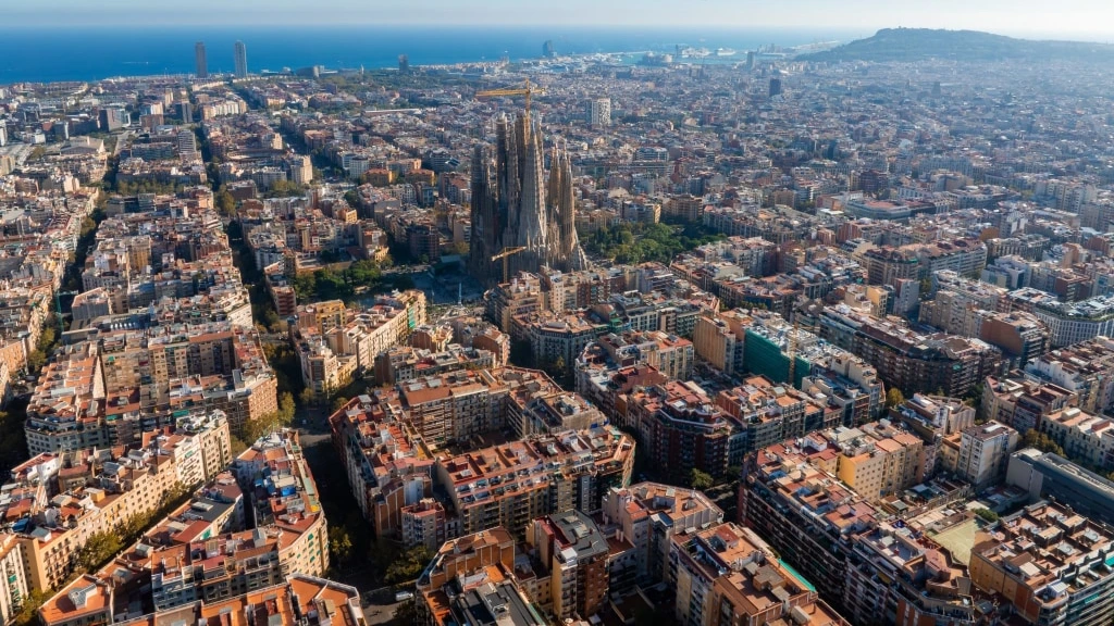 Vista aerea de Barcelona